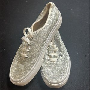 EUC Vans sliver glitter shoes Size 6.5